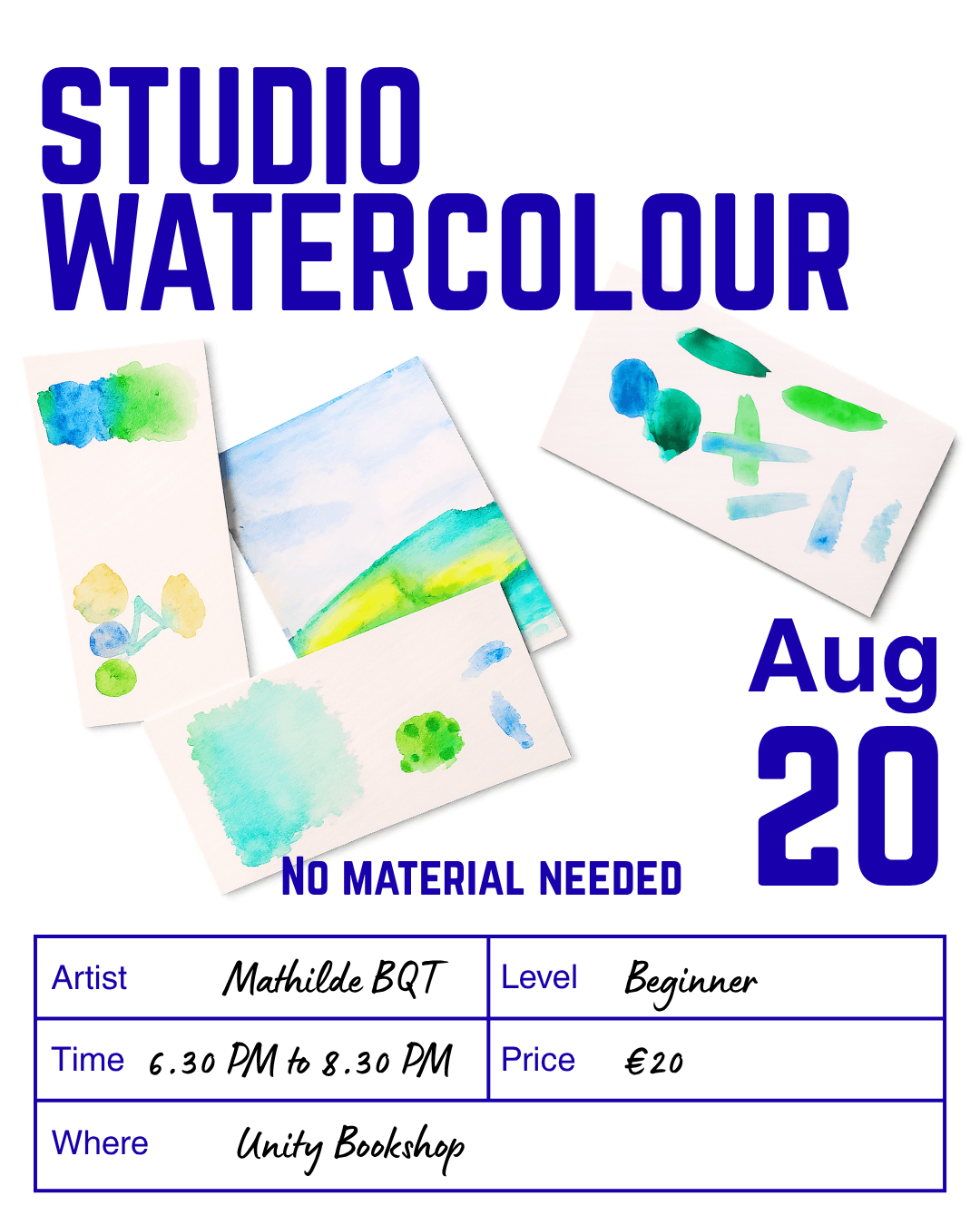 Studio Aquarelle — visuel de l'atelier